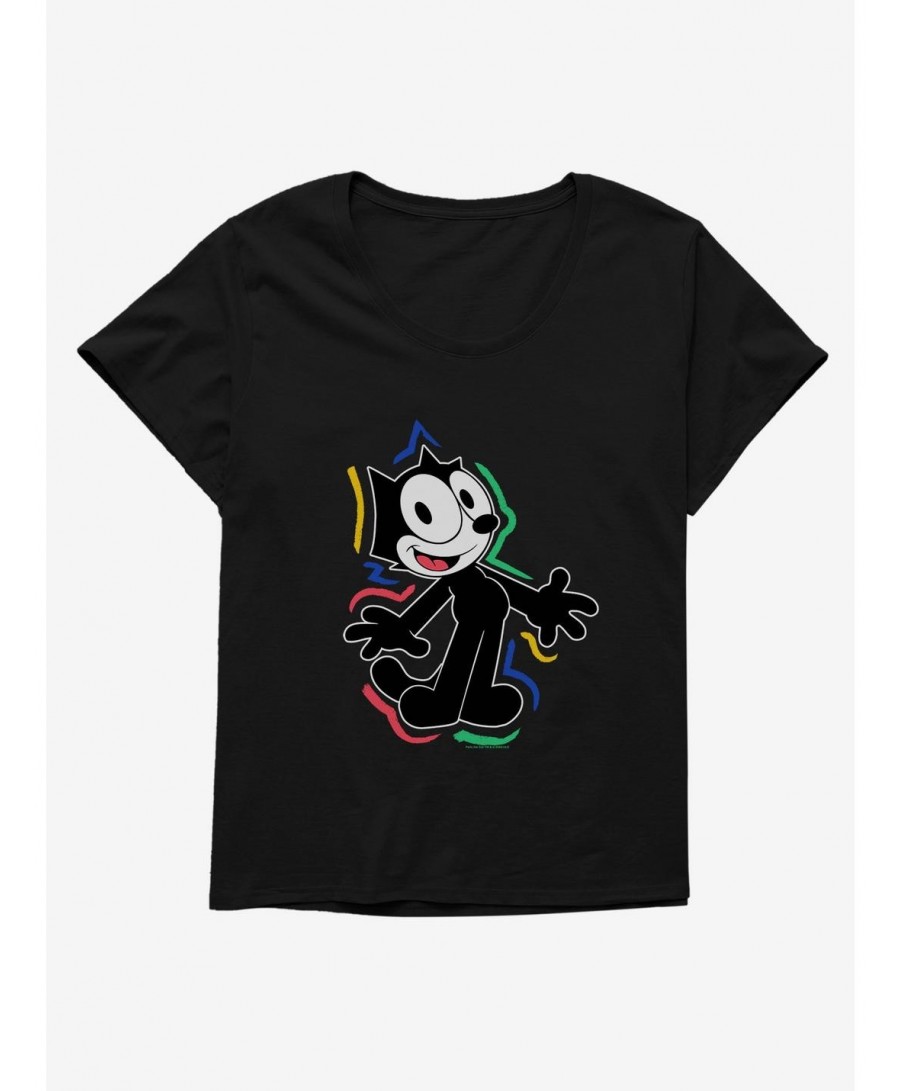 Value for Money Felix The Cat 90s Highlights Girls T-Shirt Plus Size $11.56 T-Shirts