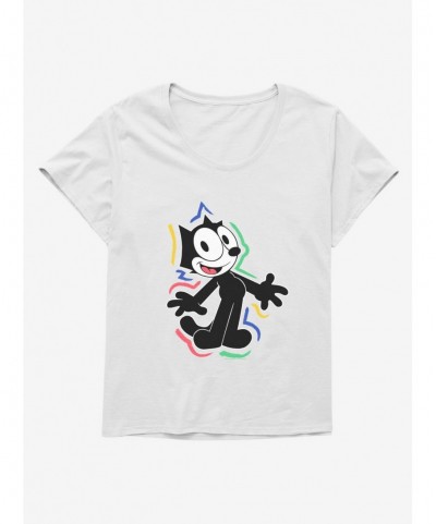 Value for Money Felix The Cat 90s Highlights Girls T-Shirt Plus Size $11.56 T-Shirts