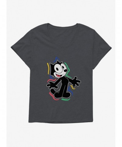 Value for Money Felix The Cat 90s Highlights Girls T-Shirt Plus Size $11.56 T-Shirts