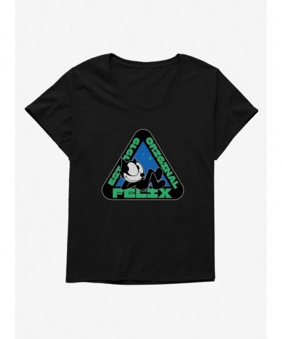 Huge Discount Felix The Cat Original Triangular Graphic Girls T-Shirt Plus Size $7.17 T-Shirts