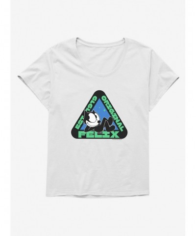 Huge Discount Felix The Cat Original Triangular Graphic Girls T-Shirt Plus Size $7.17 T-Shirts