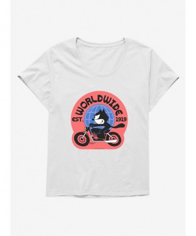 Value for Money Felix The Cat Worldwide Motorcycle Felix Girls T-Shirt Plus Size $9.02 T-Shirts