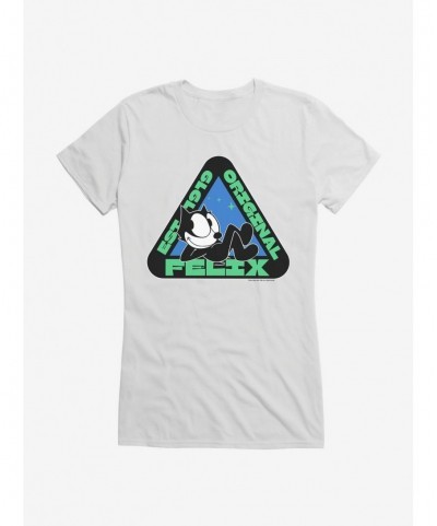 Big Sale Felix The Cat Original Triangular Graphic Girls T-Shirt $8.96 T-Shirts