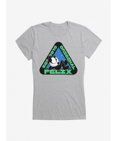 Big Sale Felix The Cat Original Triangular Graphic Girls T-Shirt $8.96 T-Shirts