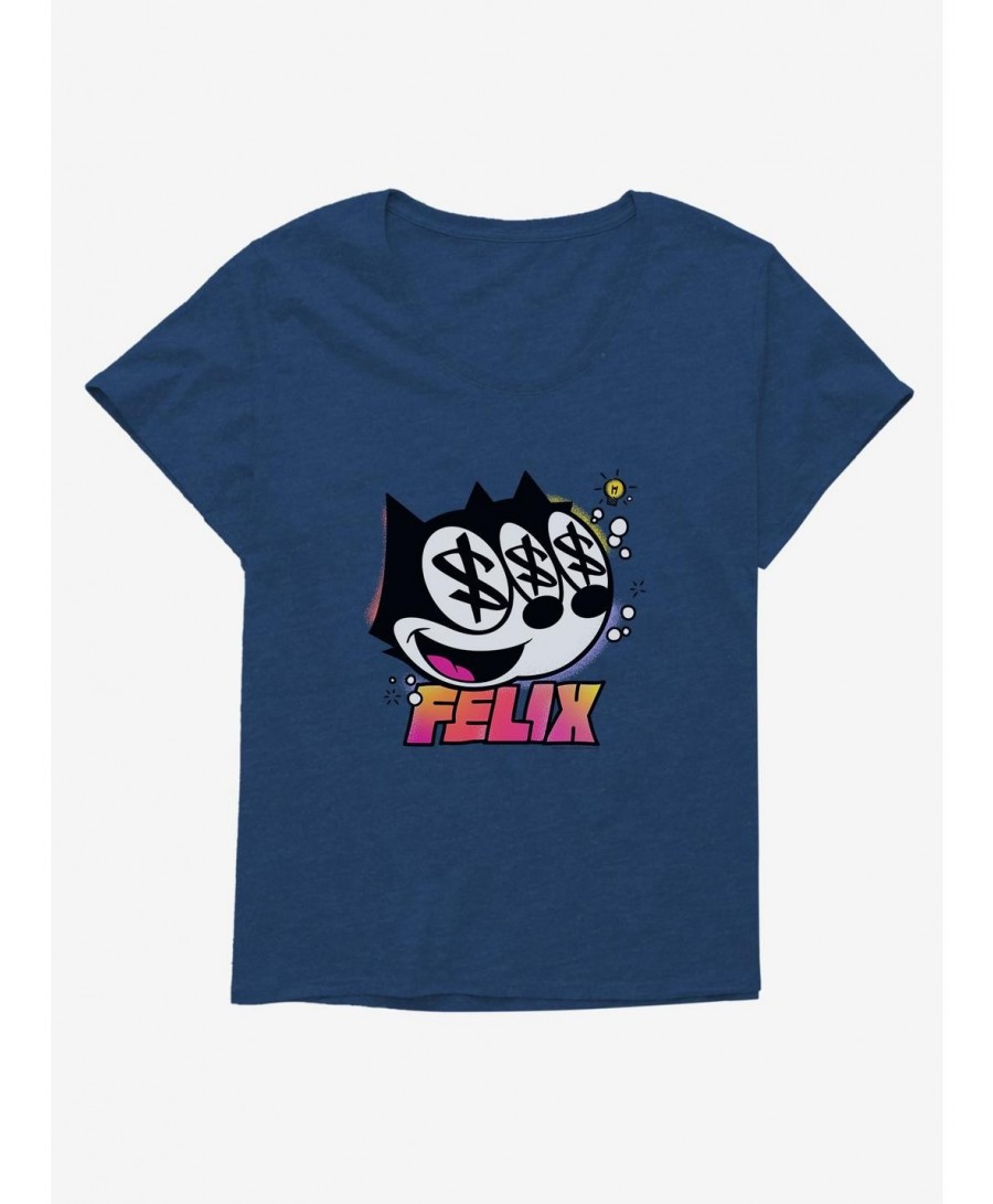 Best Deal Felix The Cat Dollar Signs Girls T-Shirt Plus Size $9.71 T-Shirts