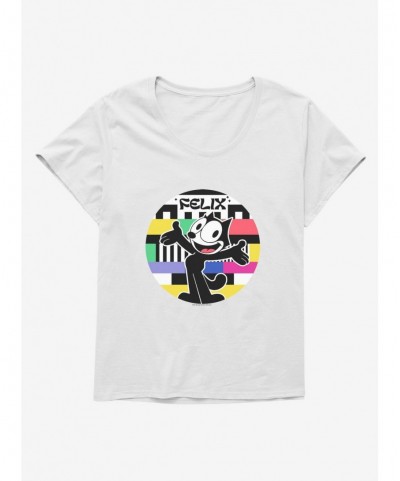 Discount Felix The Cat 90s Graphic Girls T-Shirt Plus Size $7.63 T-Shirts