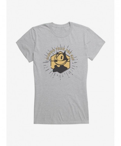 Flash Deal Felix The Cat Vintage Gold Logo Girls T-Shirt $6.57 T-Shirts