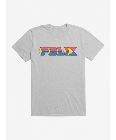 Discount Felix The Cat 90s Cube Felix Text T-Shirt $6.31 T-Shirts