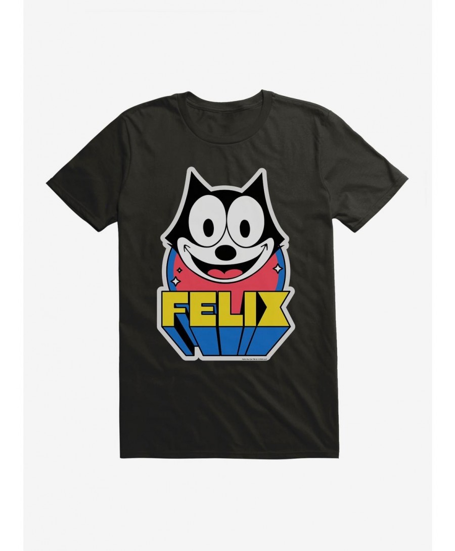 Best Deal Felix The Cat 3D Block Text T-Shirt $6.31 T-Shirts