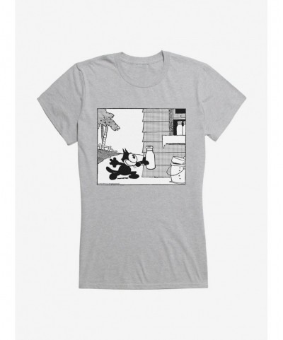 Hot Sale Felix The Cat Milk Time Girls T-Shirt $6.57 T-Shirts