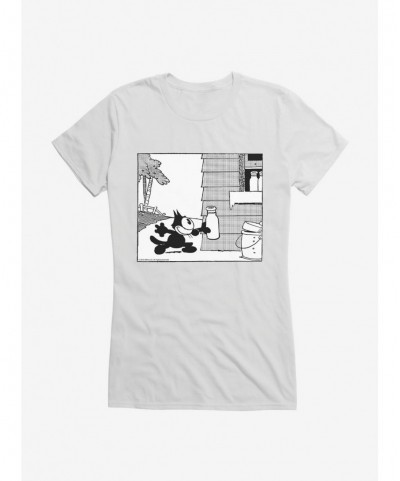 Hot Sale Felix The Cat Milk Time Girls T-Shirt $6.57 T-Shirts