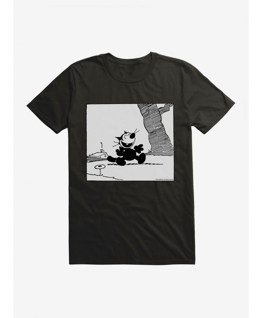 New Arrival Felix The Cat Happy Stroll T-Shirt $8.99 T-Shirts