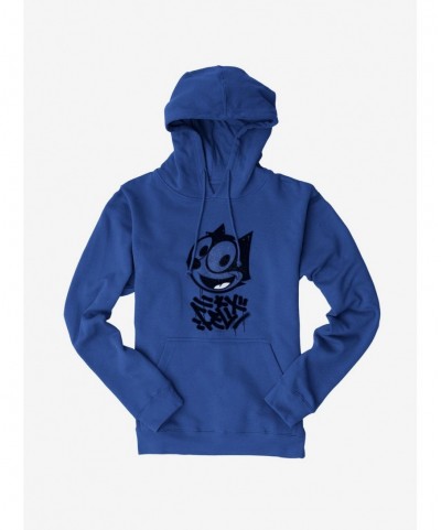 Festival Price Felix The Cat Graffiti Art All Smiles Felix Hoodie $17.96 Hoodies