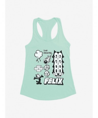 Limited-time Offer Felix The Cat The Original Icons Girls Tank $7.17 Tanks