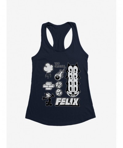 Limited-time Offer Felix The Cat The Original Icons Girls Tank $7.17 Tanks