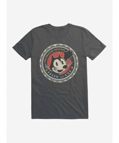 Low Price Felix The Cat Vintage Color Logo T-Shirt $5.74 T-Shirts