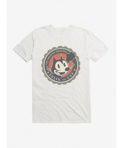 Low Price Felix The Cat Vintage Color Logo T-Shirt $5.74 T-Shirts