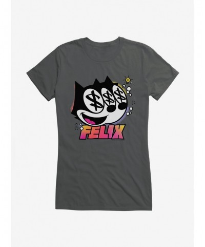 Low Price Felix The Cat Dollar Signs Girls T-Shirt $5.98 T-Shirts