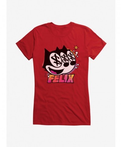 Low Price Felix The Cat Dollar Signs Girls T-Shirt $5.98 T-Shirts