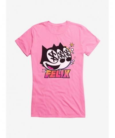 Low Price Felix The Cat Dollar Signs Girls T-Shirt $5.98 T-Shirts