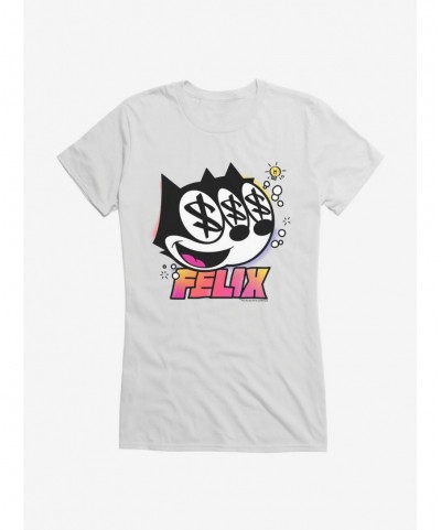 Low Price Felix The Cat Dollar Signs Girls T-Shirt $5.98 T-Shirts