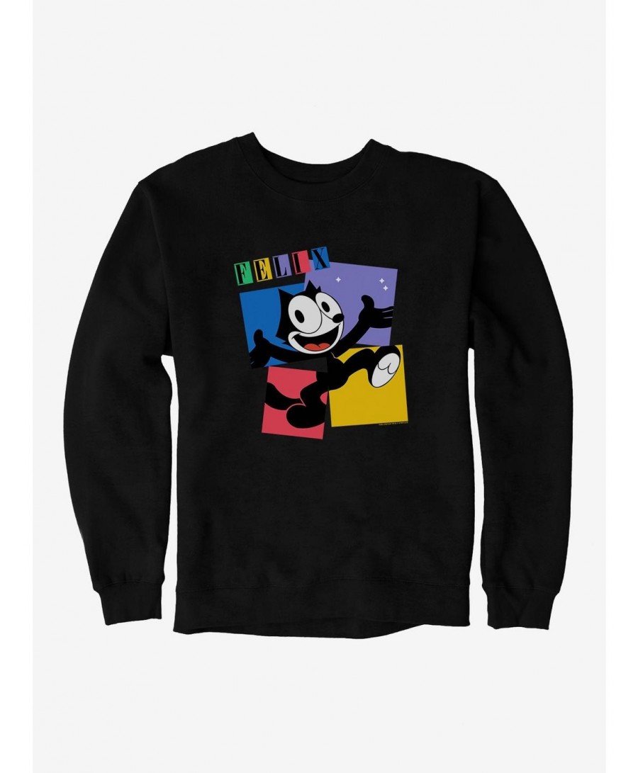 Huge Discount Felix The Cat Box Graphic Sweatshirt $12.10 Sweatshirts