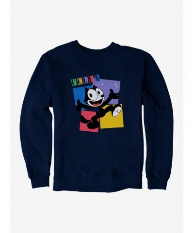 Huge Discount Felix The Cat Box Graphic Sweatshirt $12.10 Sweatshirts