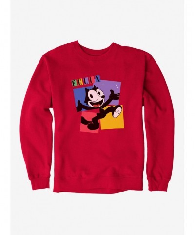 Huge Discount Felix The Cat Box Graphic Sweatshirt $12.10 Sweatshirts