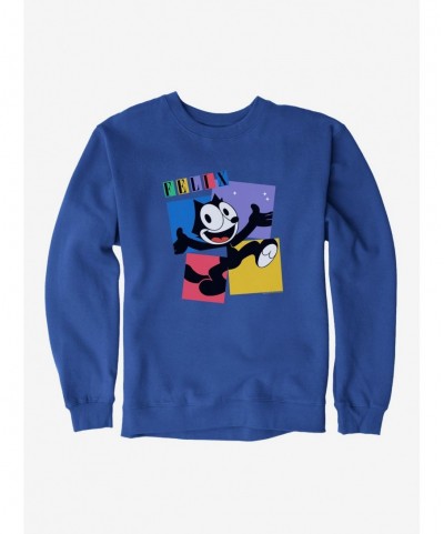 Huge Discount Felix The Cat Box Graphic Sweatshirt $12.10 Sweatshirts