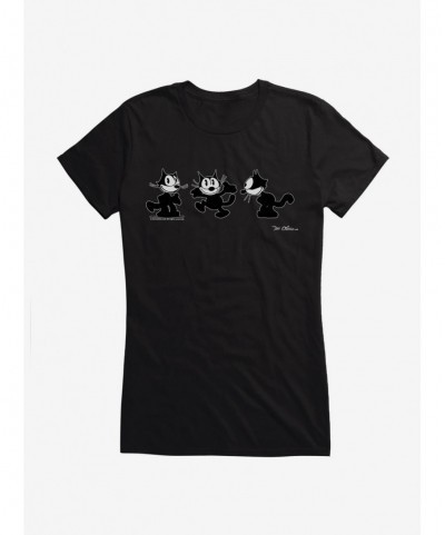 Trendy Felix The Cat Happy Faces Girls T-Shirt $8.57 T-Shirts