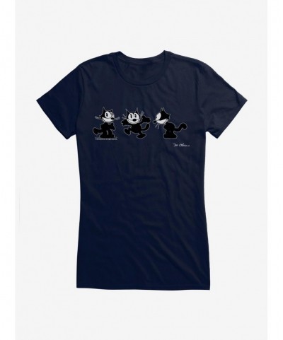 Trendy Felix The Cat Happy Faces Girls T-Shirt $8.57 T-Shirts