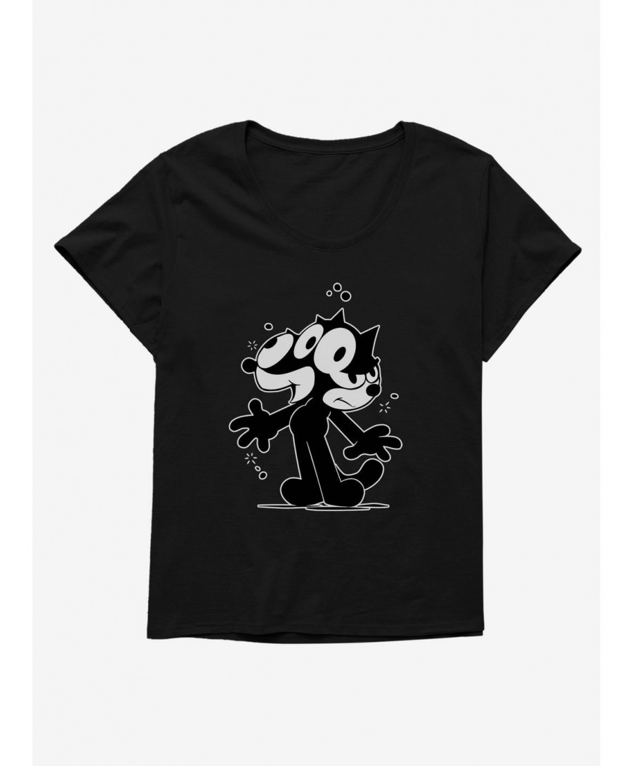 Hot Selling Felix The Cat Split Personality Girls T-Shirt Plus Size $11.56 T-Shirts