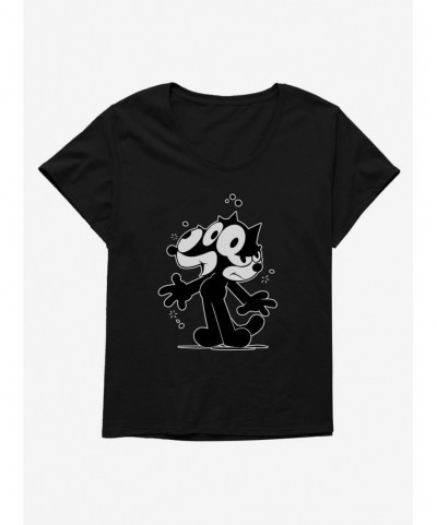 Hot Selling Felix The Cat Split Personality Girls T-Shirt Plus Size $11.56 T-Shirts