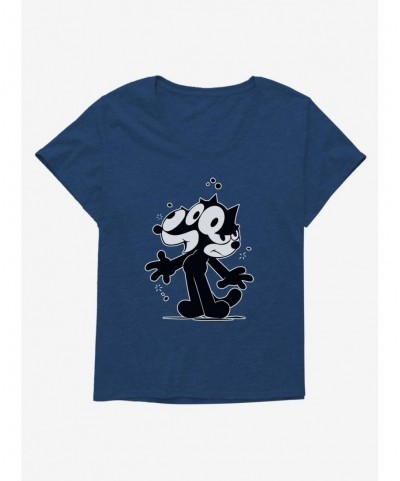 Hot Selling Felix The Cat Split Personality Girls T-Shirt Plus Size $11.56 T-Shirts