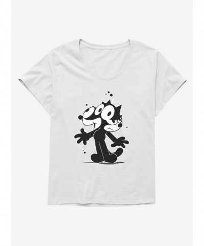 Hot Selling Felix The Cat Split Personality Girls T-Shirt Plus Size $11.56 T-Shirts