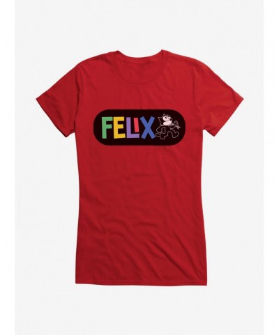 Fashion Felix The Cat Whistling And Walking Girls T-Shirt $6.37 T-Shirts