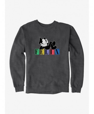 New Arrival Felix The Cat Laid Back Felix Sweatshirt $9.15 Sweatshirts