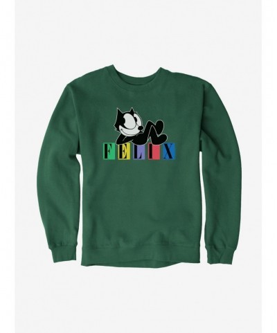 New Arrival Felix The Cat Laid Back Felix Sweatshirt $9.15 Sweatshirts