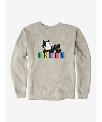 New Arrival Felix The Cat Laid Back Felix Sweatshirt $9.15 Sweatshirts