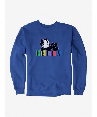 New Arrival Felix The Cat Laid Back Felix Sweatshirt $9.15 Sweatshirts