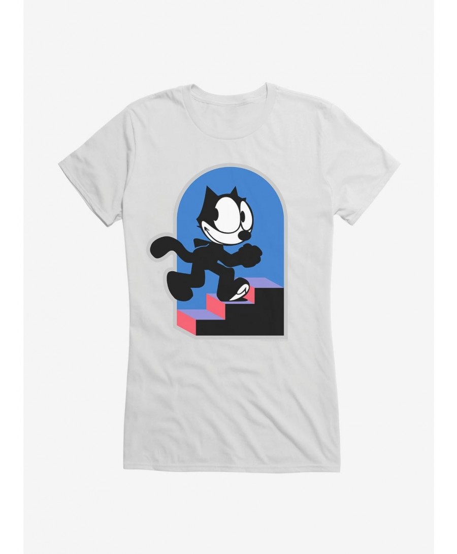 Unique Felix The Cat Step By Step Girls T-Shirt $6.37 T-Shirts