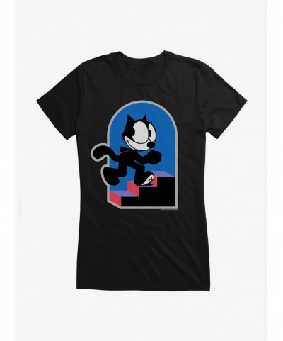 Unique Felix The Cat Step By Step Girls T-Shirt $6.37 T-Shirts