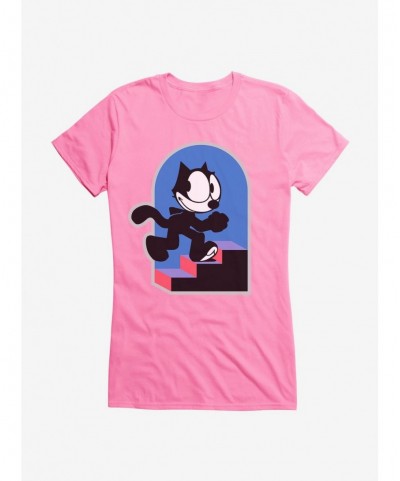 Unique Felix The Cat Step By Step Girls T-Shirt $6.37 T-Shirts