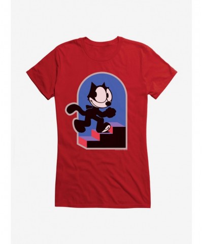 Unique Felix The Cat Step By Step Girls T-Shirt $6.37 T-Shirts