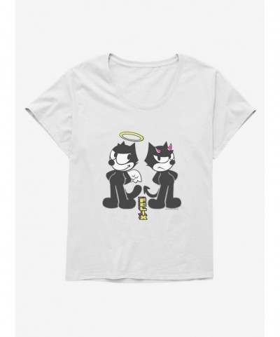 Trendy Felix The Cat Good And Evil Felix Girls T-Shirt Plus Size $9.25 T-Shirts