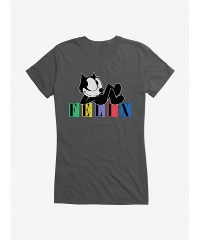 Pre-sale Felix The Cat Laid Back Felix Girls T-Shirt $8.76 T-Shirts