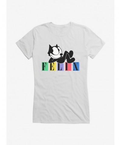 Pre-sale Felix The Cat Laid Back Felix Girls T-Shirt $8.76 T-Shirts