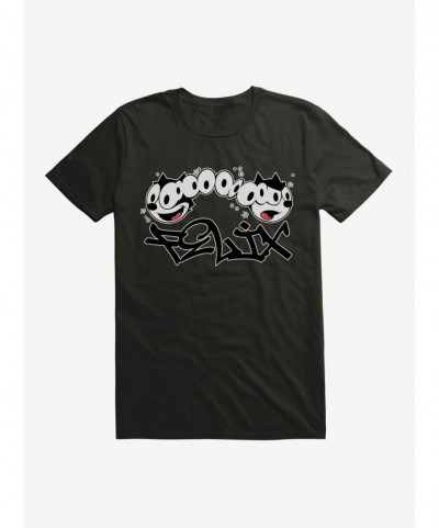 Limited Time Special Felix The Cat Split Personality Graffiti Art T-Shirt $7.07 T-Shirts