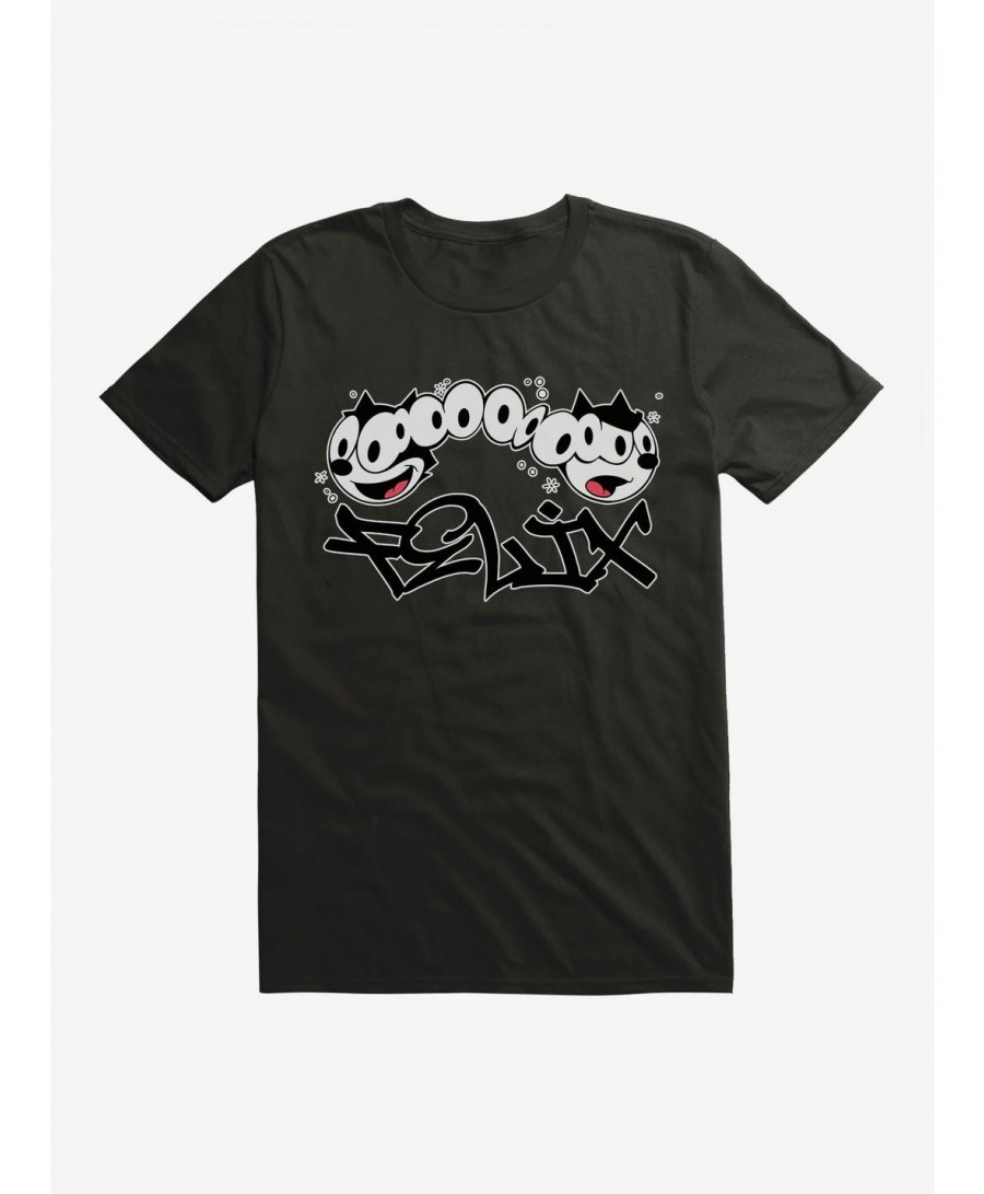 Limited Time Special Felix The Cat Split Personality Graffiti Art T-Shirt $7.07 T-Shirts