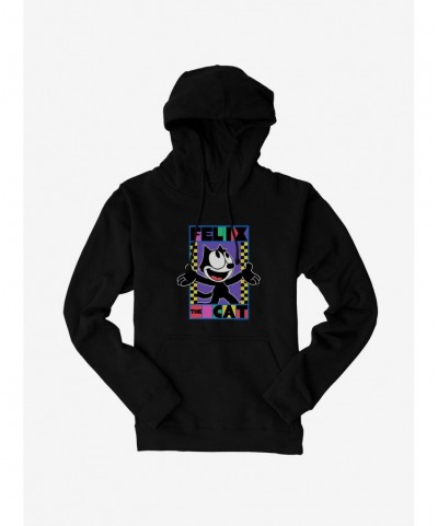 Absolute Discount Felix The Cat 90s Checkers Graphic Hoodie $12.57 Hoodies